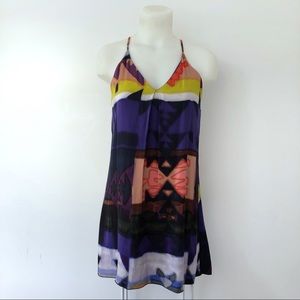 Alice + Olivia Printed Top XS Silk Tank Long Top
